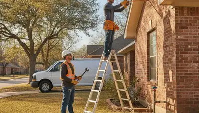 Plumber repairing pipes in Allen, TX for reliable plumbing service