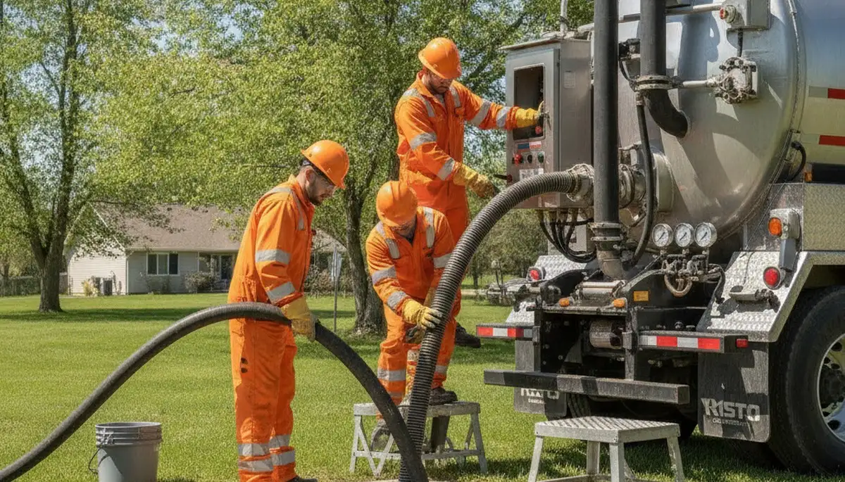 Allen, TX plumber providing septic pumping service for residential homes