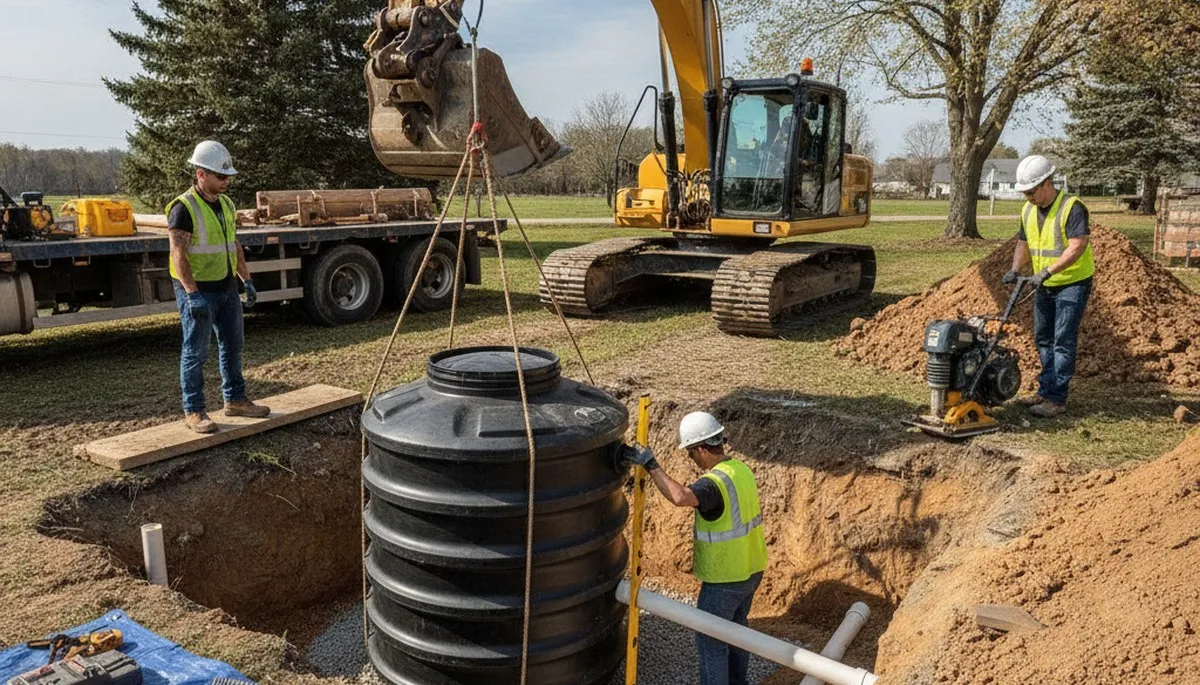 Septic tank installation service for Allen, TX homes by On Call Plumbers