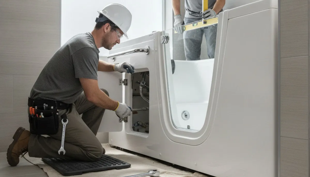 Walk-in tub installation for safer bathing in Allen, TX by On Call Plumbers