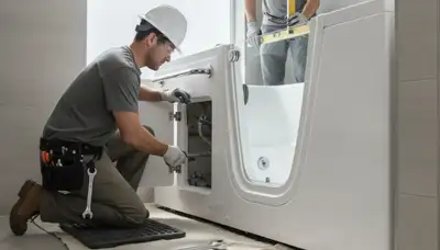 Walk-in tub installation for safer bathing in Allen, TX by On Call Plumbers