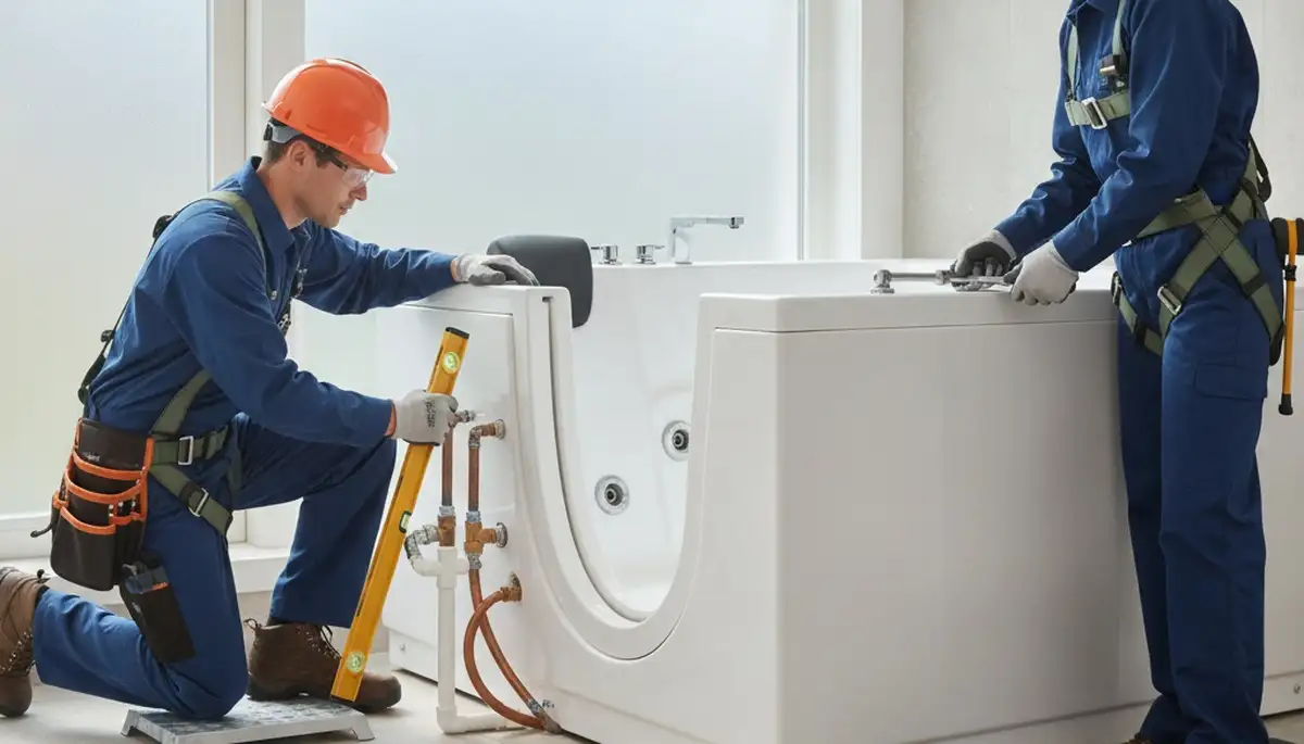 Walk-in tub installation in Allen, TX by On Call Plumbers for safe, accessible bathing
